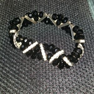 Black & Silver Crystal Bracelet
